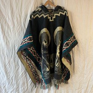 Hooded Coyote Poncho